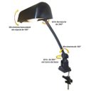 Ver imagem 3 de Luminária com Garra Lâmpada Compacta ou led Ref. 205 - Preto