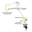 Ver imagem 3 de Luminária com Garra Lâmpada Compacta ou led Ref. 205 - Branco