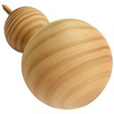 Ver imagem 3 de Kit 5 Ganchos Cabideiros de Parede Esfera em Madeira Maciça Pinus Cor Natural