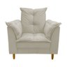 Poltrona Amamentação + Puff Luana Pés Madeira Suede:bege Claro - 3
