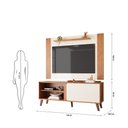 Ver imagem 2 de Rack Bancada com Painel para TV 65 Polegadas Peter 150cm Porta Deslizante Off White Freijó DJ Móveis