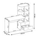 Ver imagem 2 de Mesa para Computador Permóbili Móveis Elisa 2 Gavetas Branco