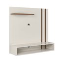 Ver imagem 3 de Painel Suspenso Para TV Até 32" Light Prado - Off White / Freijó