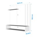 Ver imagem 4 de Painel Suspenso Para TV Até 32" Light Prado - Off White / Freijó