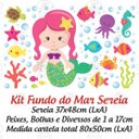 Ver imagem 2 de Adesivo Infantil para Box Banheiro Fundo do Mar Sereia