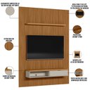 Ver imagem 5 de Painel Ripado Para TV 75 Pol Slats e Bancada Lisa 180x250cm L05 Nature Off White - Lyam Decor Slats
