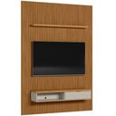 Ver imagem 1 de Painel Ripado Para TV 75 Pol Slats e Bancada Lisa 180x250cm L05 Nature Off White - Lyam Decor Slats