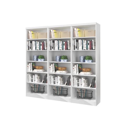 Livreiro Multiuso Branco Kit com 3 - Fdecor