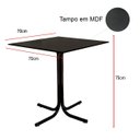 Ver imagem 4 de Conjunto Mesa Preta 70x70cm Tampo Preto com 4 Cadeiras Epoxi