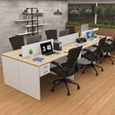 Ver imagem 1 de Escrivaninha Mesa Escritório 6 Lugares