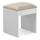 Ver imagem 1 de Banqueta Maia com Almofada para Penteadeira Branco - Luapa