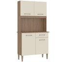 Ver imagem 2 de Armário de Cozinha Compacta Isabella 90x180 Cm 4 Portas 1 Gaveta Mdp Manchester Champanhe - Clicklar