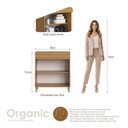 Ver imagem 4 de Balcão de Cozinha 2 Portas 1 Gaveta Ripada Fecho Click 80cm com Pés e Tampo 100% BP Organic Marrom/N