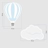 Adesivo Destacável Nuvens e Balões - Azul e Branco - 3