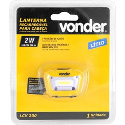 Lanterna Recarregável para Cabeça Led Cob Lcv 200 Vonder - 2