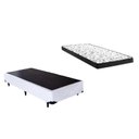 Ver imagem 1 de Cama Box Solteirão Branco + Colchão Espuma D33 110x188x28