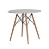 Conjunto Kit Mesa Jantar Eiffel 90cm Branca + 4 Cadeiras Charles Eames Branca - 3