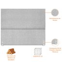 Ver imagem 2 de Cabeceira Refinada Cama Box Casal King 195 Cm Estofada Revestida em Linho Sofisticado