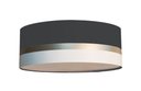 Ver imagem 1 de Luminária Plafon Preto Faixas Bronze Cúpula 40x15 Tom Luz