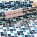 Ver imagem 2 de Adesivo Destacável Pastilha Mix Azul - 10 x 10cm - 90 unidades