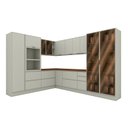 Ver imagem 2 de Cozinha Completa 12 Peças em MDF Fineze Areia HP e Cinamomo