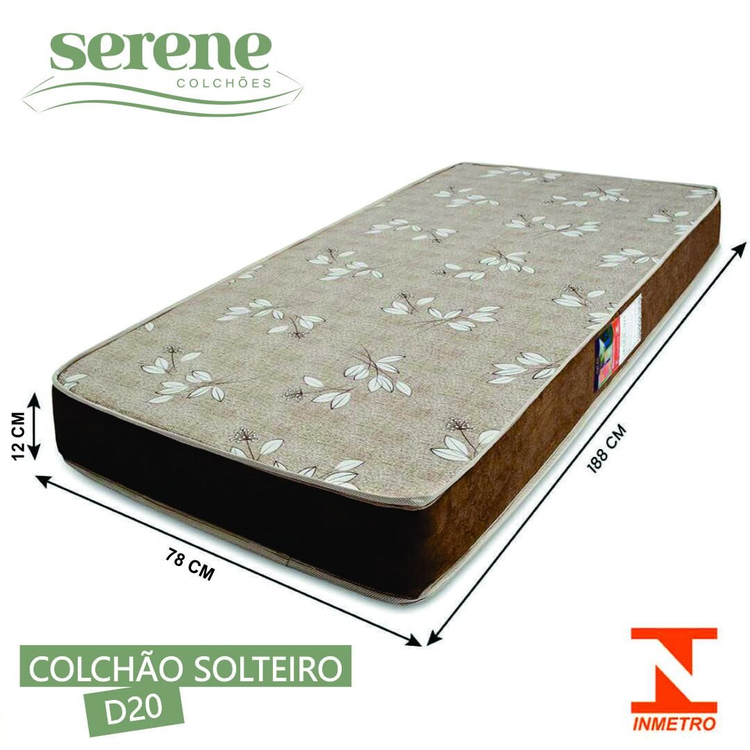 Colchão Serene Solteiro Densidade D20 – 78 X 188 X 12 Cm - 2