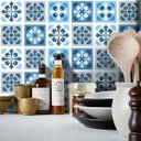 Ver imagem 1 de Papel de Parede Azulejo Manresa - Várias Cores - Azul