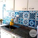 Ver imagem 4 de Papel de Parede Azulejo Manresa - Várias Cores - Azul