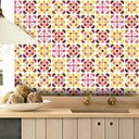 Ver imagem 1 de Papel de Parede Azulejo Manresa - Várias Cores - Vermelho