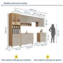 Ver imagem 3 de Cozinha 6 Peças 12 Portas 5 Gavetas 350cm 100% MDF Mista