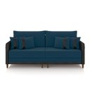 Ver imagem 5 de Sofá 2 Lugares Living 172cm Pé Madeira Valença Pto/veludo K01 - D’Rossi