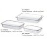 Kit 06 Travessa Retangular Cristal Transparente 170 x 270mm - 3