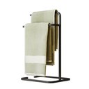 Ver imagem 4 de Kit 2 Suporte Porta Papel Toalha Isla Para Pia Bancada Lavabo Duplo Aço D01 Preto Fosco - Lyam