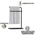 Ver imagem 5 de Kit 2 Suporte Porta Papel Toalha Isla Para Pia Bancada Lavabo Duplo Aço D01 Preto Fosco - Lyam