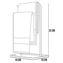 Ver imagem 6 de Kit 2 Suporte Porta Papel Toalha Isla Para Pia Bancada Lavabo Duplo Aço D01 Preto Fosco - Lyam