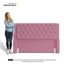 Ver imagem 6 de Cabeceira e Calçadeira Báu King Size Atena 195cm Capitonê Suede Rosa - Desk Design