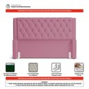 Ver imagem 3 de Cabeceira e Calçadeira Báu King Size Atena 195cm Capitonê Suede Rosa - Desk Design