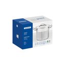 Ver imagem 2 de Caldeirão Professional em Aço Inox Fundo Triplo com Tampa Plana Detalhe Satinado 20 cm 4,6 L