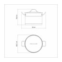 Ver imagem 4 de Caldeirão Professional em Aço Inox Fundo Triplo com Tampa Plana Detalhe Satinado 20 cm 4,6 L