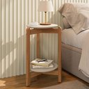 Ver imagem 2 de Mesa de Cabeceira Manchester Off White/cedro