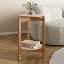 Ver imagem 1 de Mesa de Cabeceira Manchester Off White/cedro