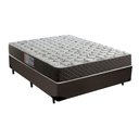 Ver imagem 1 de Cama Box Casal Colchão Mola Bonnel Belos Sonhos + Box Sintético 60x138x188:marrom