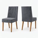 Ver imagem 2 de Kit 2 Cadeiras Estofadas para Mesa de Jantar Flavia