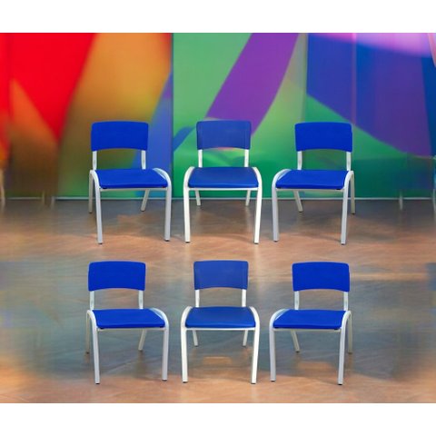 Kit 6 Cadeiras Iso Infantil Escolar e Creche