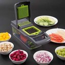 Ver imagem 3 de Cortador Fatiador Ralador Picador de Saladas Verduras Frutas Legumes Vegetais Multifuncional