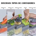 Ver imagem 2 de Cortador Fatiador Ralador Picador de Saladas Verduras Frutas Legumes Vegetais Multifuncional