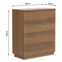 Ver imagem 4 de Cômoda 4 Gavetas Rustic
