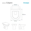 Ver imagem 3 de Assento Sanitário Tampa de Vaso Madeira Mdf Laqueado Calypso para Bacia Incepa 6lpf - Preto