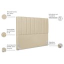 Ver imagem 4 de Cabeceira Estofada Carla 140 Linho Bege