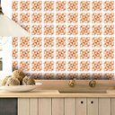 Ver imagem 1 de Papel de Parede Azulejo Delta - Várias Cores - Laranja